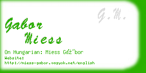 gabor miess business card